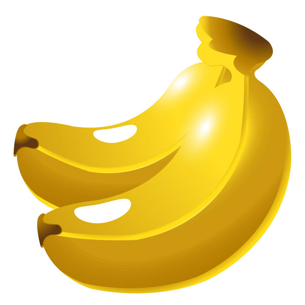 バナナ-マッチ3ゲームのフルーツアイテム - ベクター画像