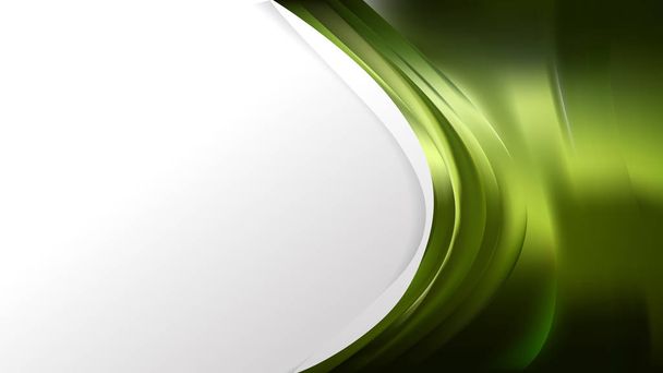 flowing green wave background, copy space, vector  - Vector, Image