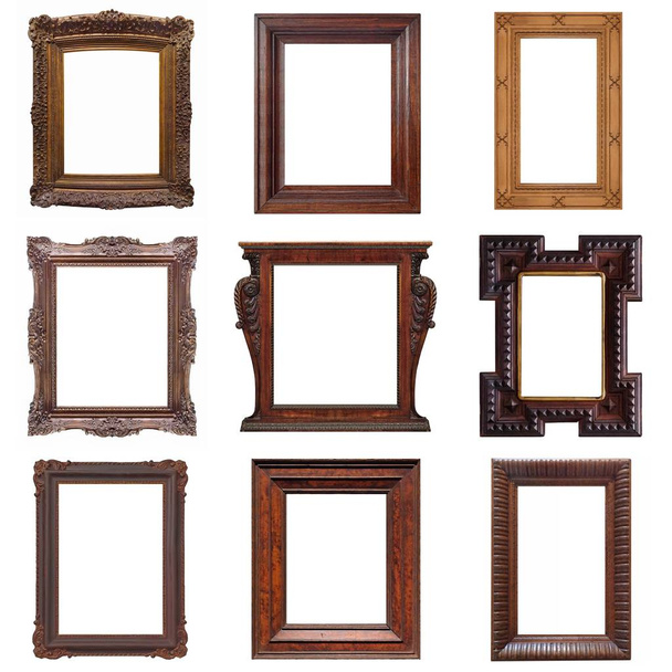 Sada dřevěných rámů na obrazy, zrcadla nebo fotografie - Fotografie, Obrázek