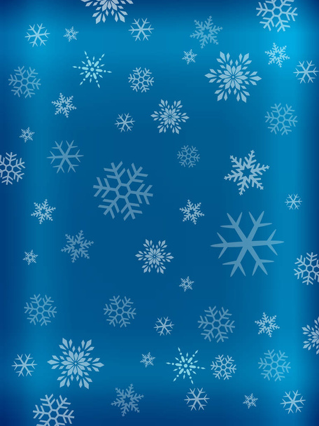 Light BLUE vector texture with colored snowflakes. - Vektor, obrázek