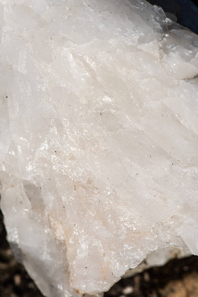 Details of white feldspar mineral rock. - Photo, Image