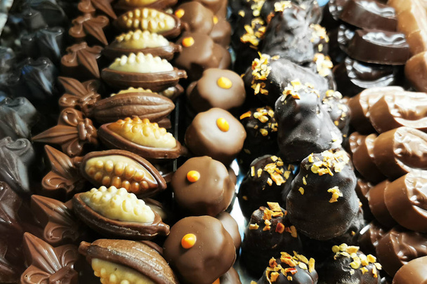 tekstura kolekcji czekolady - Zdjęcie, obraz