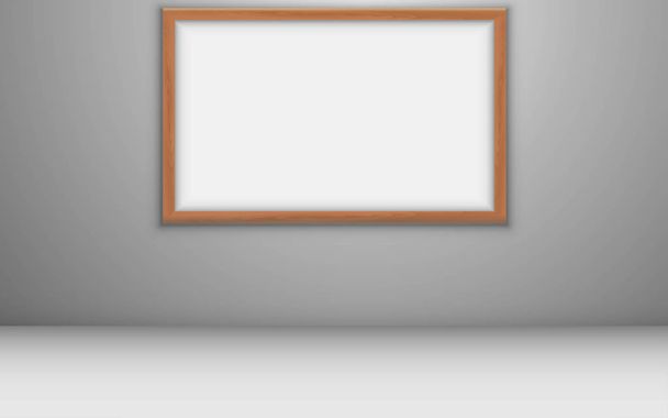 white board in the white studio room - Vector, Image