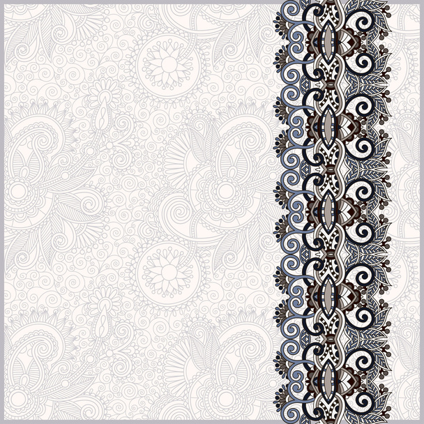Ornate floral background with ornament stripe - ベクター画像