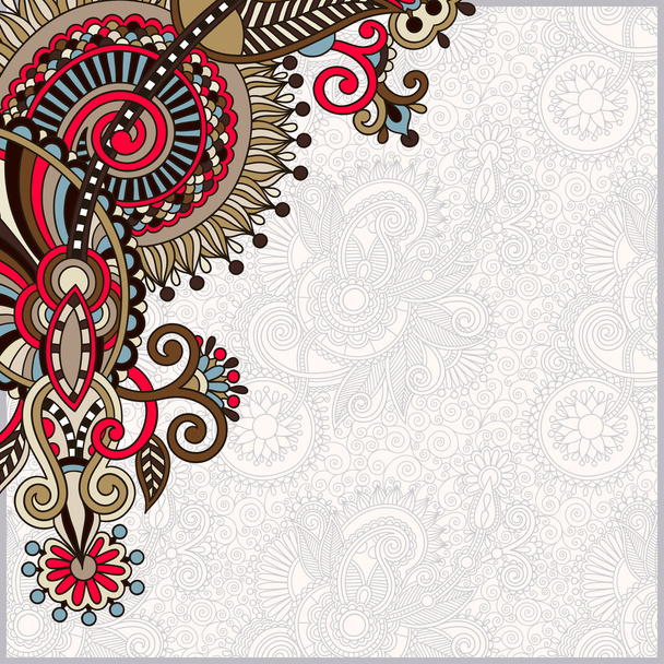 Ornate floral card announcement - Vector, afbeelding