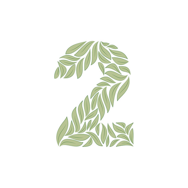 Ornamental number 2 on white - Vector, Image