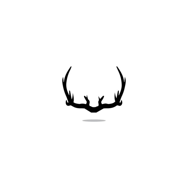 Szarvas agancs szarv illusztráció logó vektor sablon - Fotó, kép