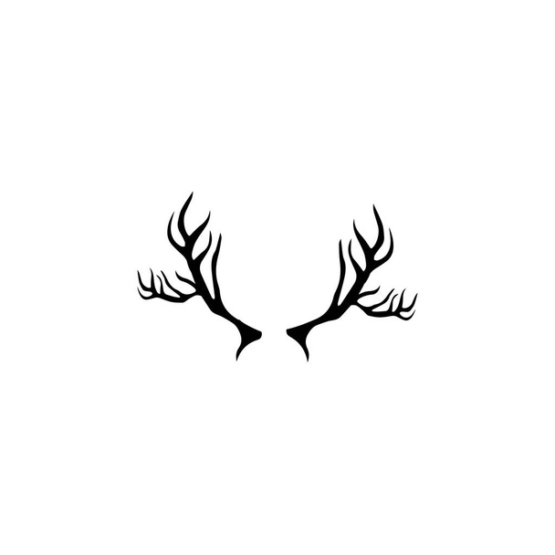 Herten gewei hoorn ilustratie logo vector template - Foto, afbeelding