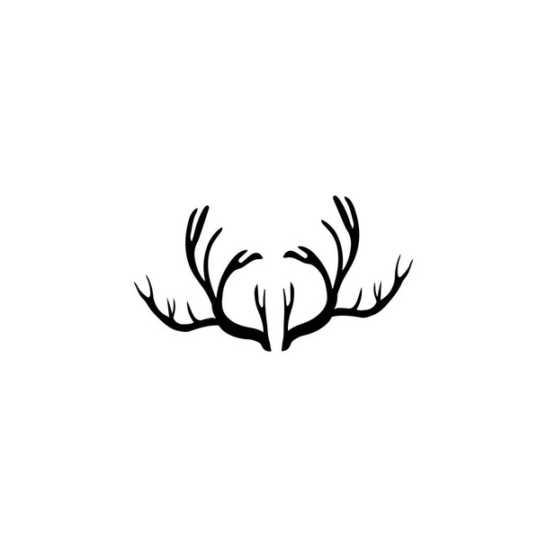 Deer antler horn ilustration logo vector template - 写真・画像