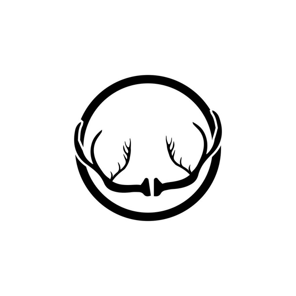 Deer antler horn ilustration logo vector template - Photo, Image