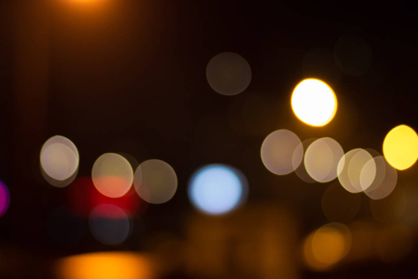 Soft image of bokeh lights in the city - Zdjęcie, obraz