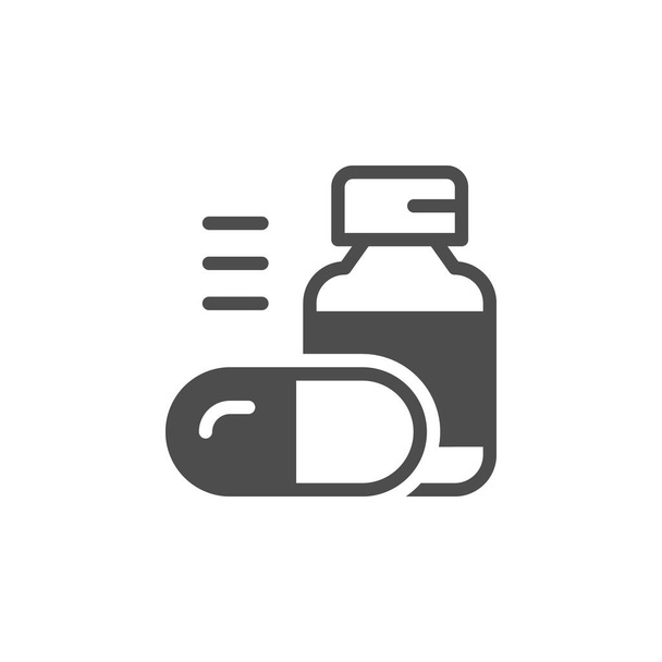 Pills icon and drug symbol - Vector, Image