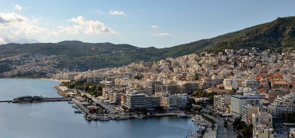 Amazing Panorama of Old town of Kavala, East Macedonia and Thrace, Greece - Photo, Image