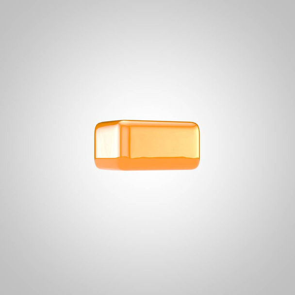 orangefarbenes 3D-Minussymbol auf weißem Hintergrund - Foto, Bild