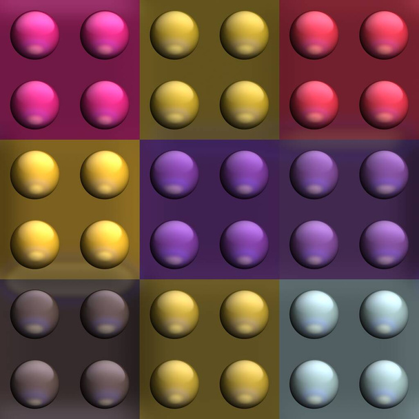  3D render seamless polished pattern background tile - Photo, Image