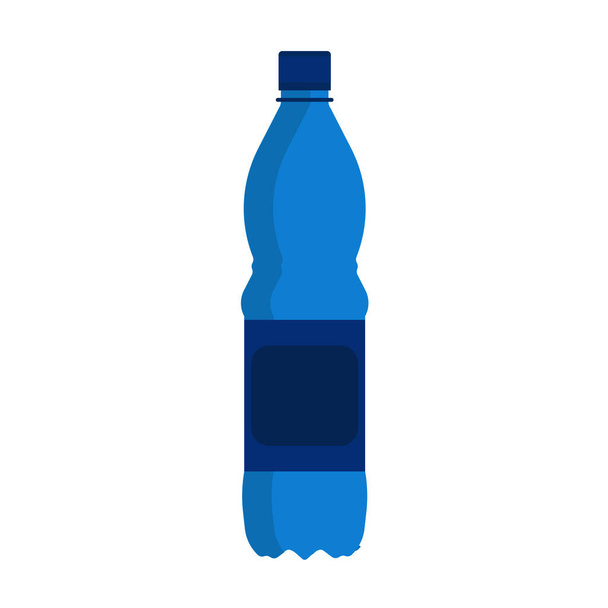Water bottle vector icon drink. Plastic blue beverage liquid  - Vector, Imagen