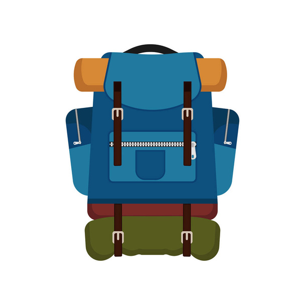 Backpack vector bag illustration luggage travel equipment.  - Vektor, kép