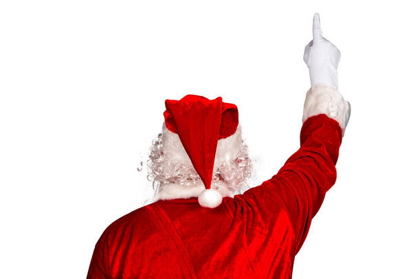 Retrato de Santa Claus sobre fondo blanco - Foto, imagen