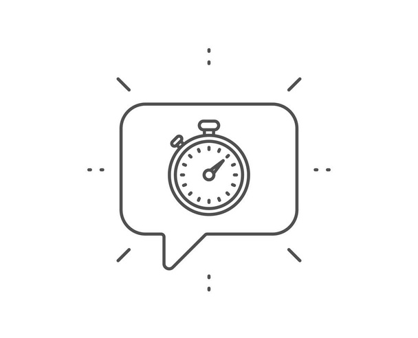 Timer line icon. Stopwatch sign. Vector - ベクター画像