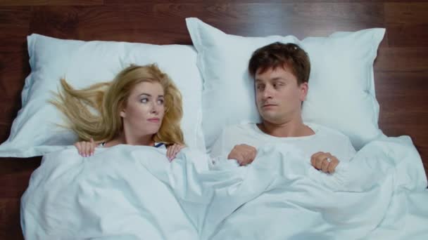 Young Couple Wakes Up In The Morning. - Filmmaterial, Video
