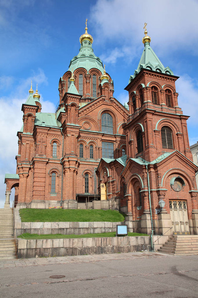 Helsinki 'deki Uspenski Katedrali. Finlandiya - Fotoğraf, Görsel