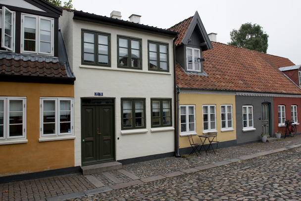 Maisons dans la vieille ville d'Odense
 - Photo, image