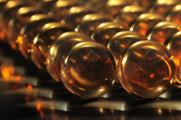 Close-up large transparent glass balls - Photo, image