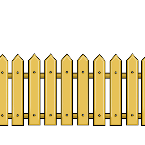 διάνυσμα άνευ ραφής γελοιογραφία κίτρινο φράχτη - Διάνυσμα, εικόνα