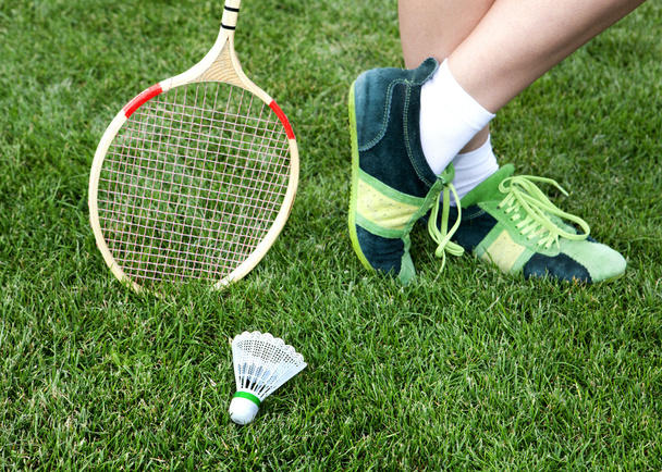 foot of badminton player - Photo, Image