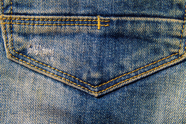 Jeans texture background. Part of the blue jeans - Photo, Image