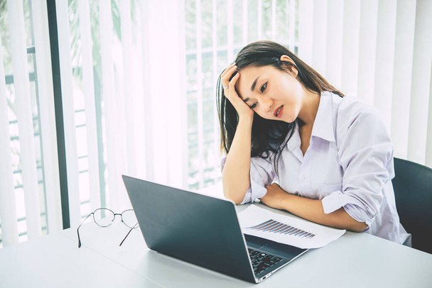 young business woman stressed from work overload while working in office - Φωτογραφία, εικόνα