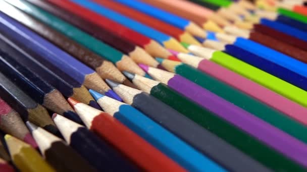  Sprzęt szkolny Kolorowe ołówki - Materiał filmowy, wideo