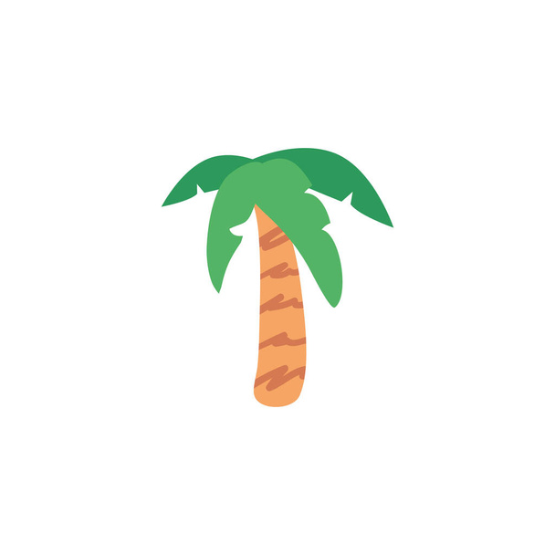 Palma s kokosem v bílém pozadí - Vektor, obrázek