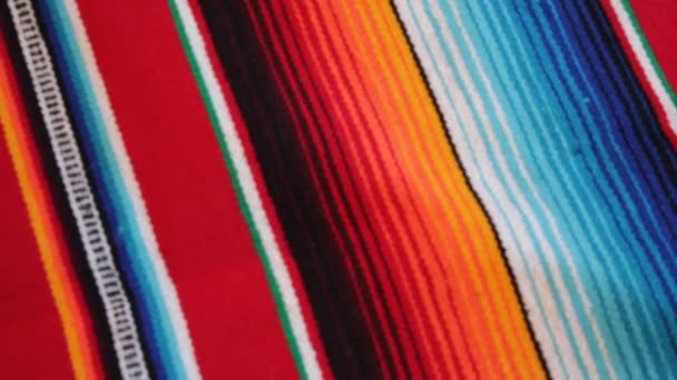 poncho Mexican Mexico background texture stripe copy space - stock footage video clip - Footage, Video
