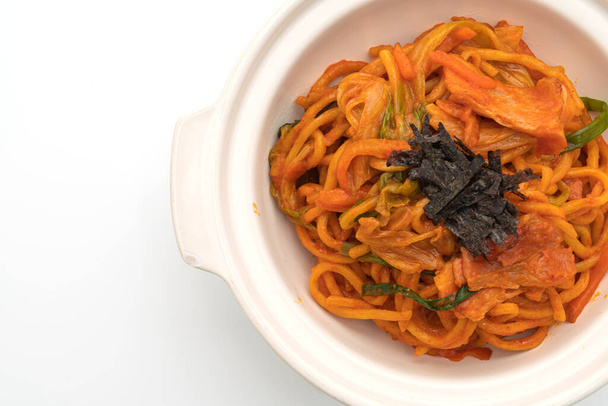stir-fried noodles with Korean spicy sauce and vegetable - Zdjęcie, obraz
