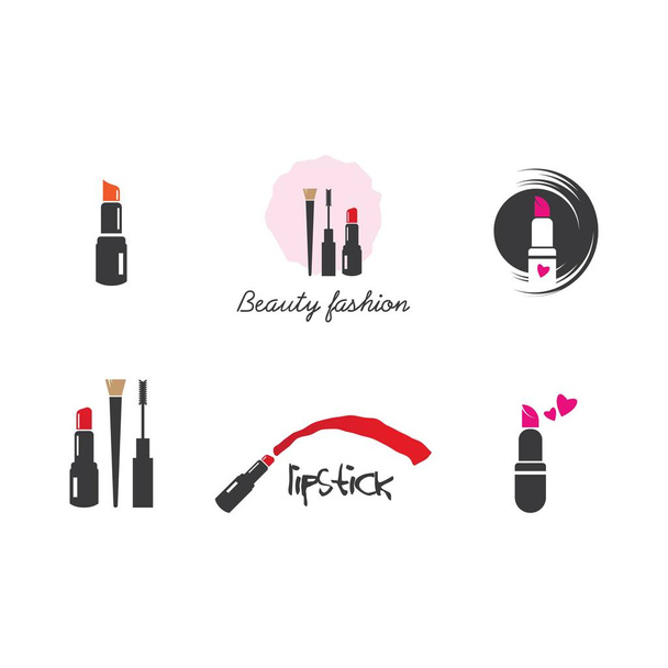 Etiket van het lippenstift modeproduct  - Vector, afbeelding