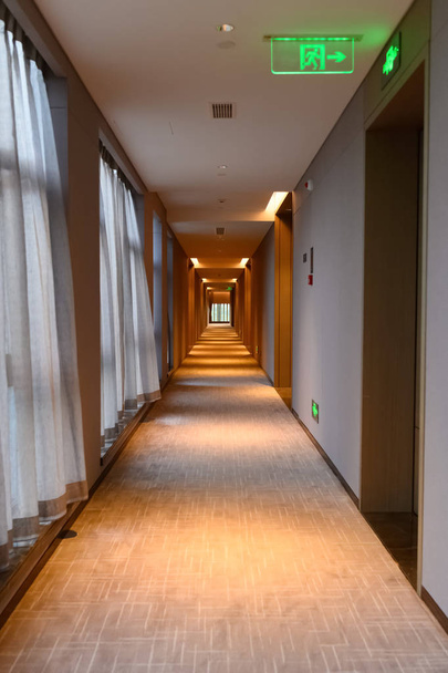 hall inside a hotel between the rooms - Photo, Image