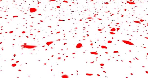 Salpicadura de tinta roja en la animación de fondo blanco
 - Imágenes, Vídeo