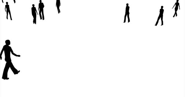 Personas siluetas caminando imágenes 3d
 - Metraje, vídeo