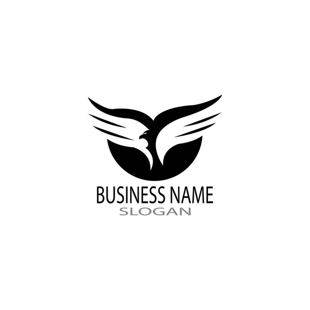 вектор шаблону логотипу сокола орла птаха
 - Фото, зображення