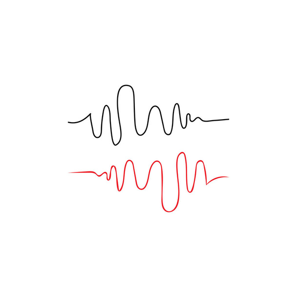 Nabız çizgisi ilüstrasyon vektör şablonu - Fotoğraf, Görsel