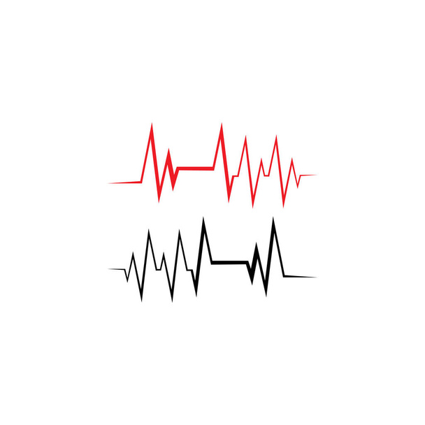 Šablona vektoru ilustrace pulzní linie - Fotografie, Obrázek