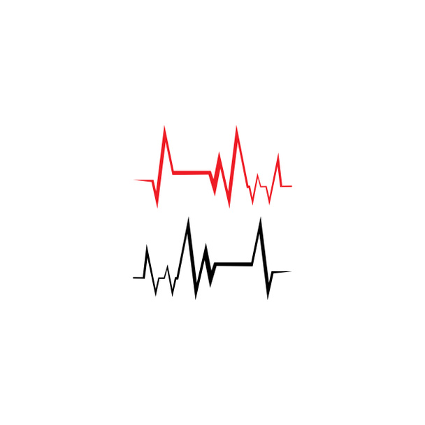 Šablona vektoru ilustrace pulzní linie - Fotografie, Obrázek