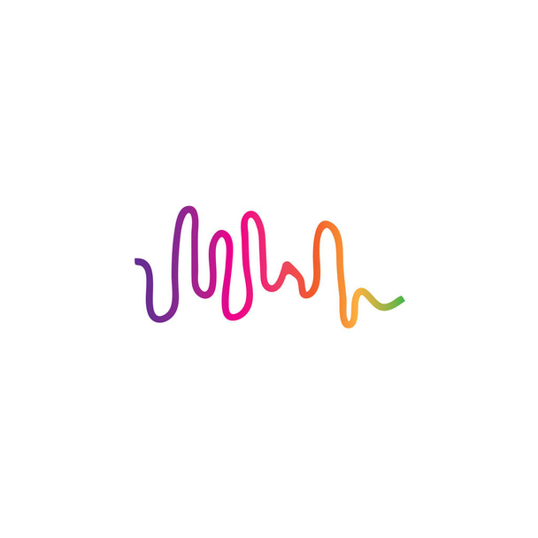 geluidsgolf illustratie logo pictogram vector template. - Foto, afbeelding