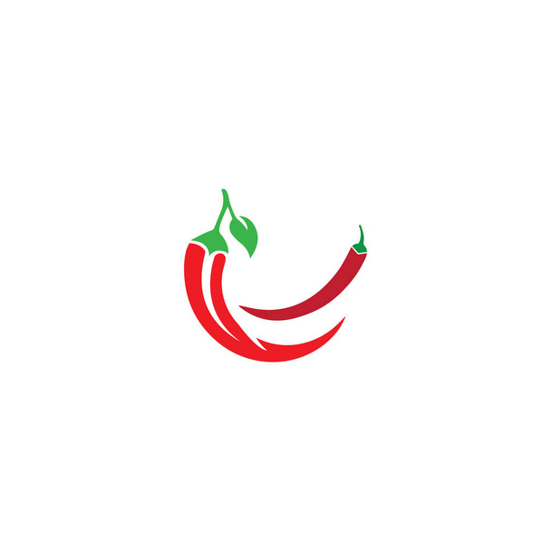 Chili Logo Şablonu Sembol Vektörü Simgesi Simgesi - Fotoğraf, Görsel