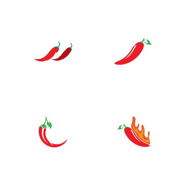 Chili logó sablon szimbólum vektor ikon - Fotó, kép