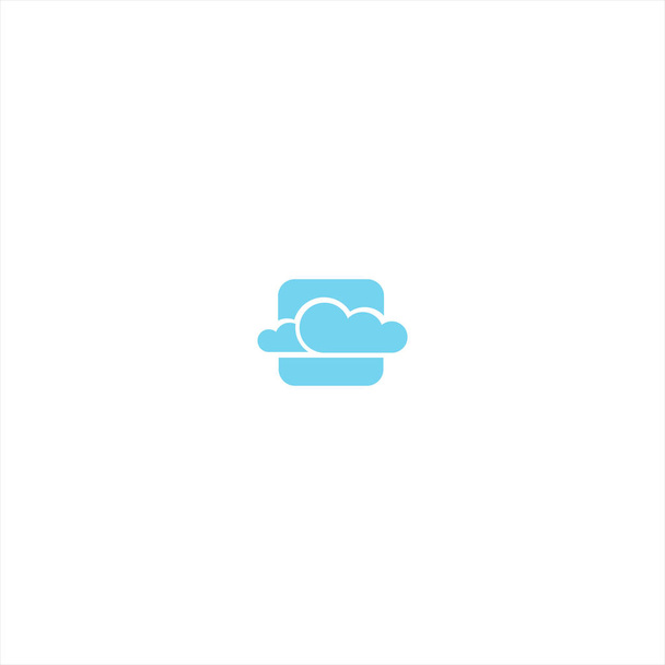 diseño de plantilla de logotipo de nube simple
 - Vector, imagen