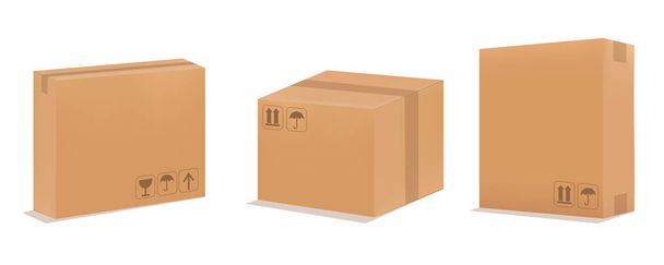 Modèle de boîte en carton
 - Vecteur, image