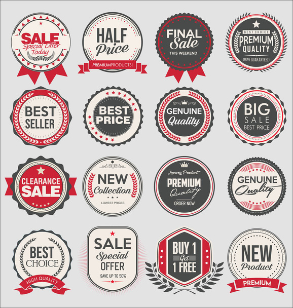 Collection of super sale and price badge and labels  - Vektori, kuva