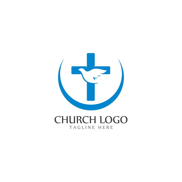 Iglesia logotipo plantilla vector icono ilustración
  - Vector, Imagen